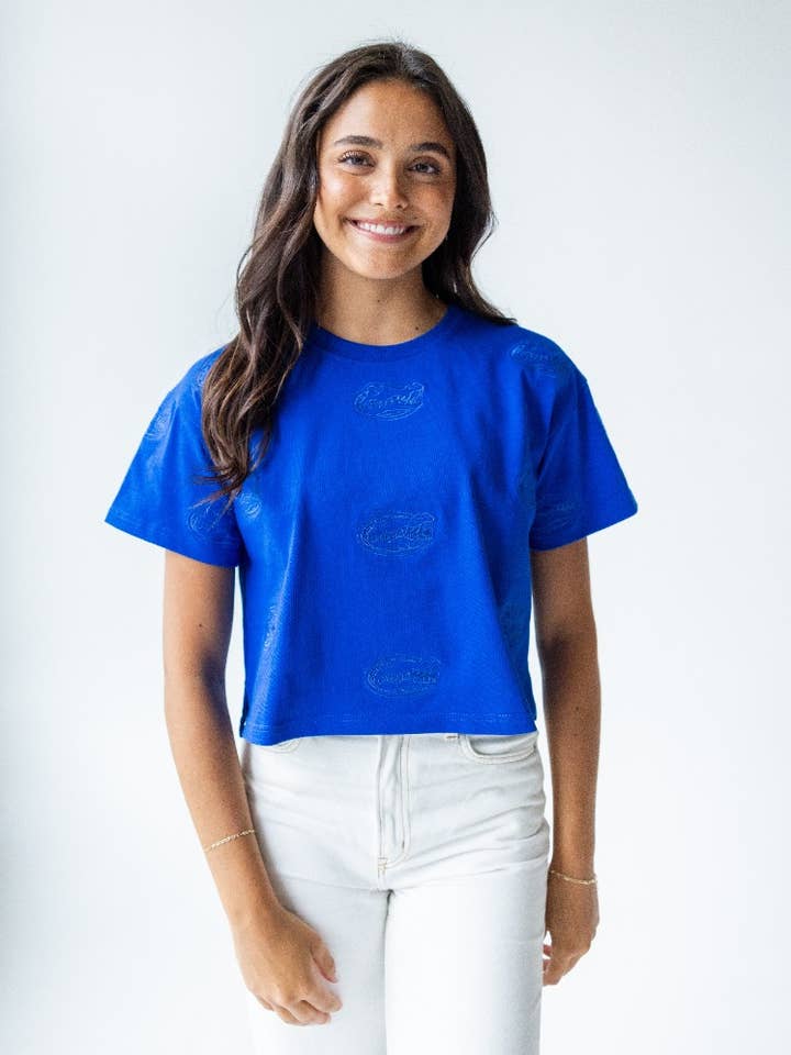 Florida Ritter Repeat Heavyweight Crop Tee for wholesale by Gameday Social Apparel Co.®