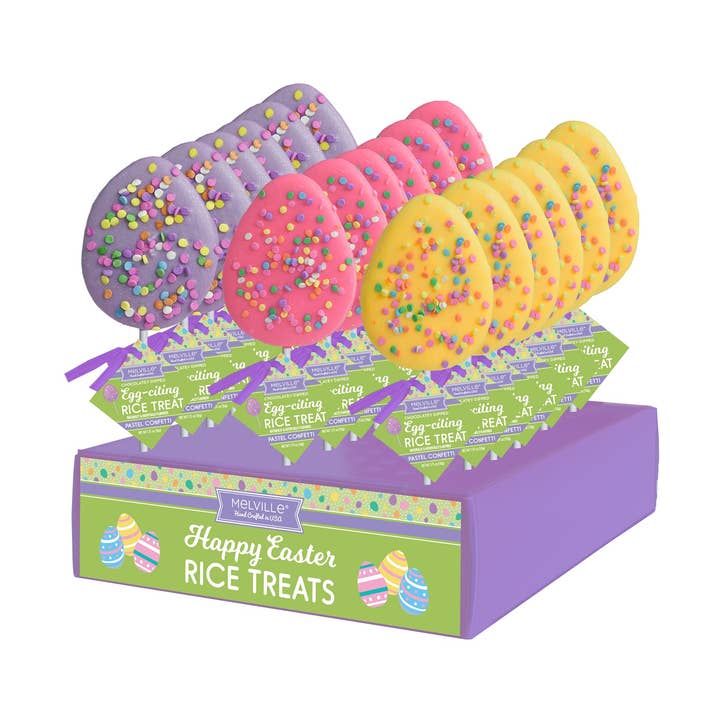 Pastel Confetti Easter Rice Treats - Assorted Colors for wholesale by Melville Candy Company