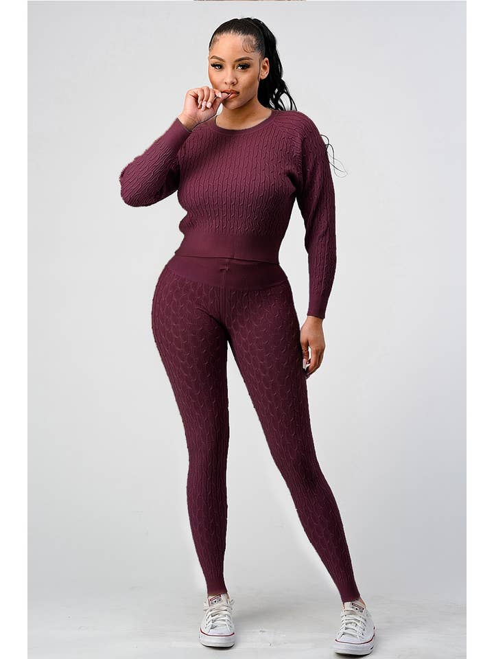 Kabel Strik Sweater Sæt for engroshandel hos ITSSY