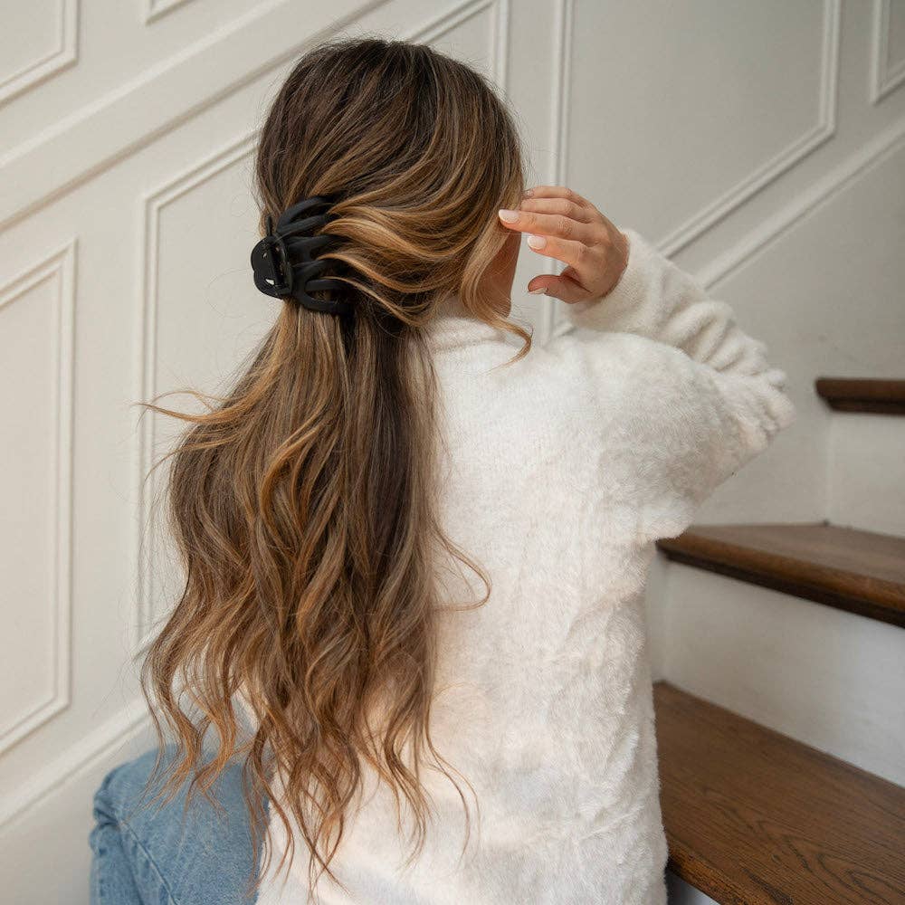 Headbands of Hope | One Purchased One Donated – Clips para cabelo - Mulher por atacado – Clara de Cabelo Fosca em Forma de Garra Octopus – Preto8