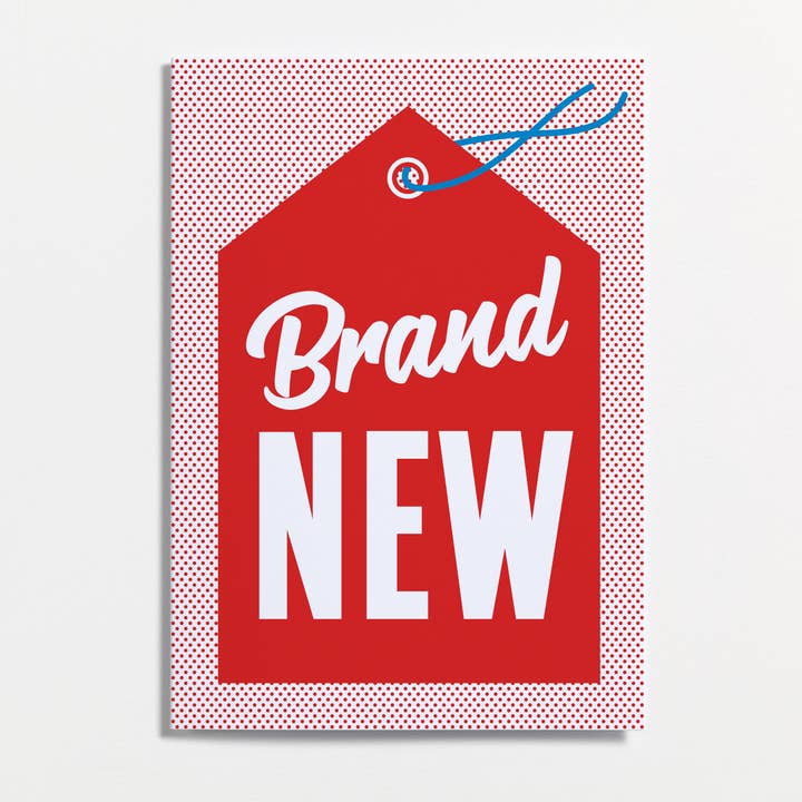 Brand New Red Greeting Card for wholesale by Crispin Finn