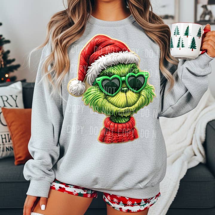 Grinch DTF Print for wholesale by 6:19 Creative