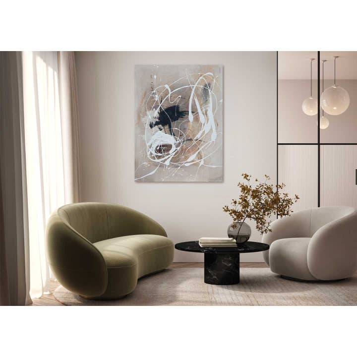 AGAVE Quadri – Engroshandel Maleri/tegning – Håndmalet maleri „Cream 90×120"
