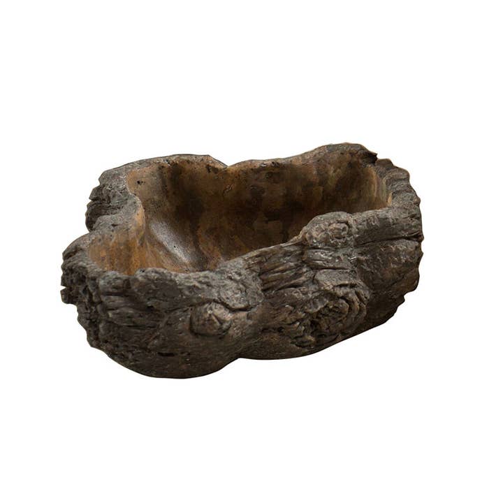 Vagabond Vintage - Wholesale Plant Pot - Cement Burled Bark Planter - Small