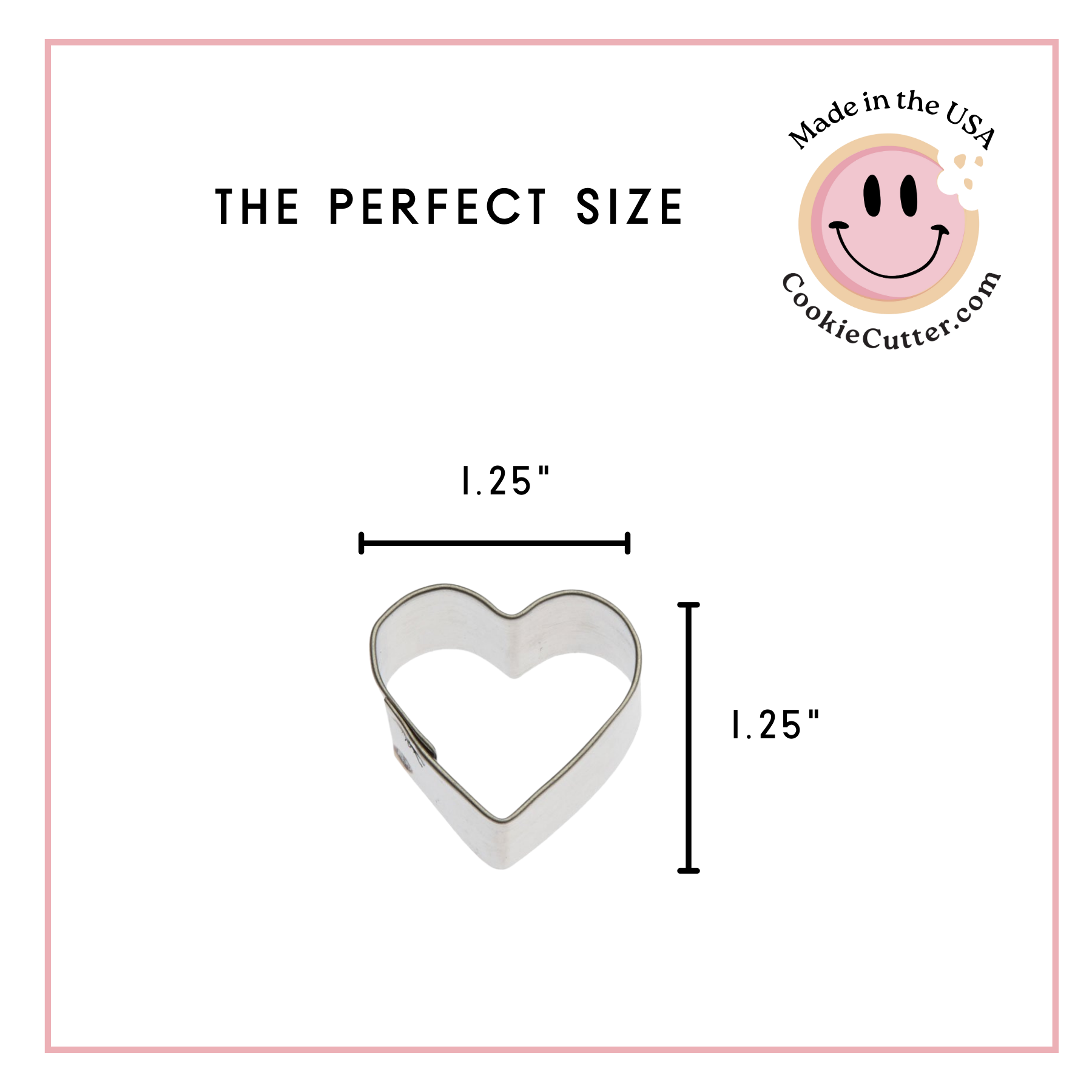 CookieCutter.com - Wholesale Cookie Cutter - Mini Heart Cookie Cutter 1.5 in M22F3