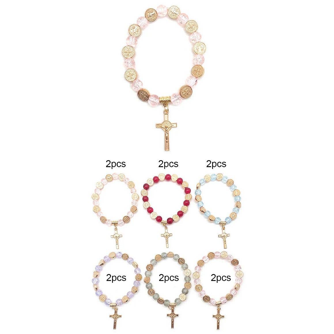 Diacly - Wholesale Prayer Beads Bracelet - 12pk Jesus Cross Prayer Beads Bracelet1