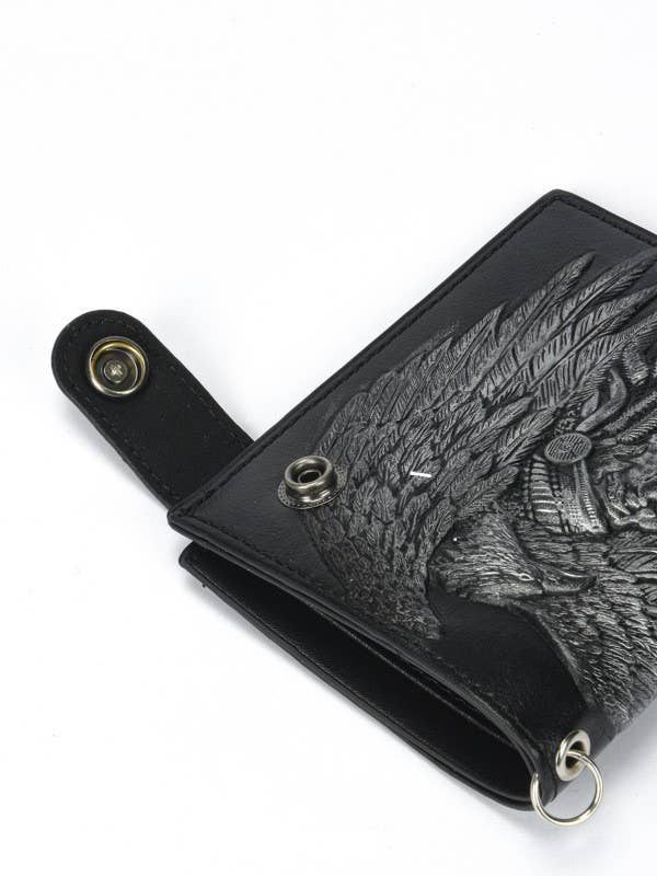 Tourtiwi – wholesale Wallet - Men’s – Gothic Indian Pattern Bifold Chain Wallet6