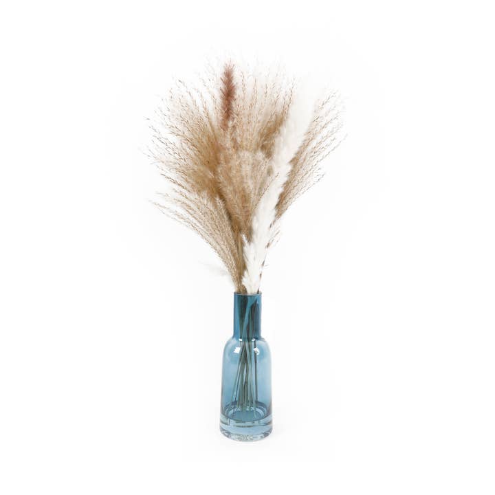 Flora Bunda Inc – wholesale Dried/pressed flowers – Pampas Grass in Glass Vase