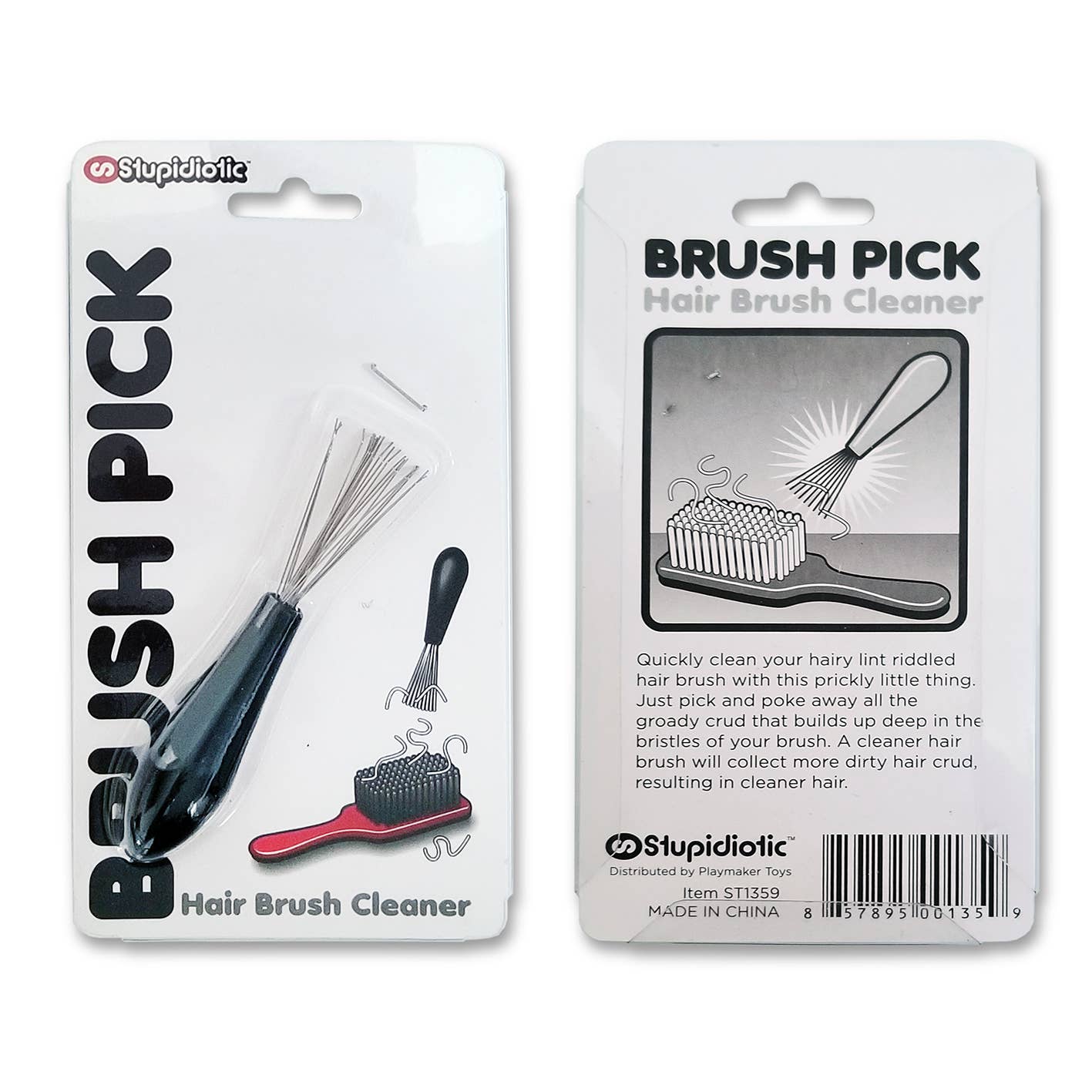 Stupidiotic - Wholesale Hair Brush/Comb - Brush Pick Tool1