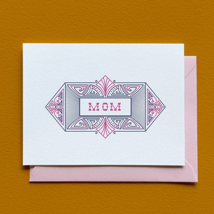 Ornate Mom Card for wholesale by Laughing Owl Press Co.