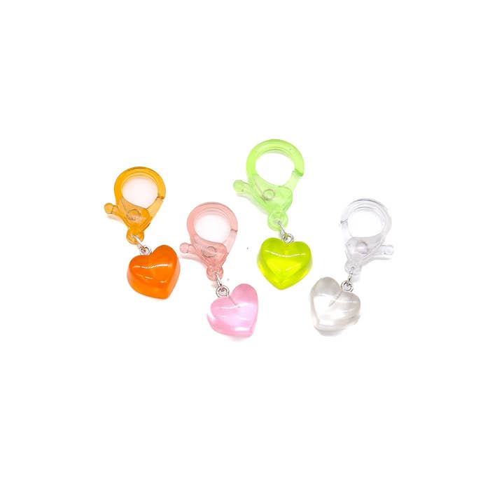 The Charm Bar Company - Wholesale Individual Charm/Pendant - Heart Lanyard Charms - Assorted
