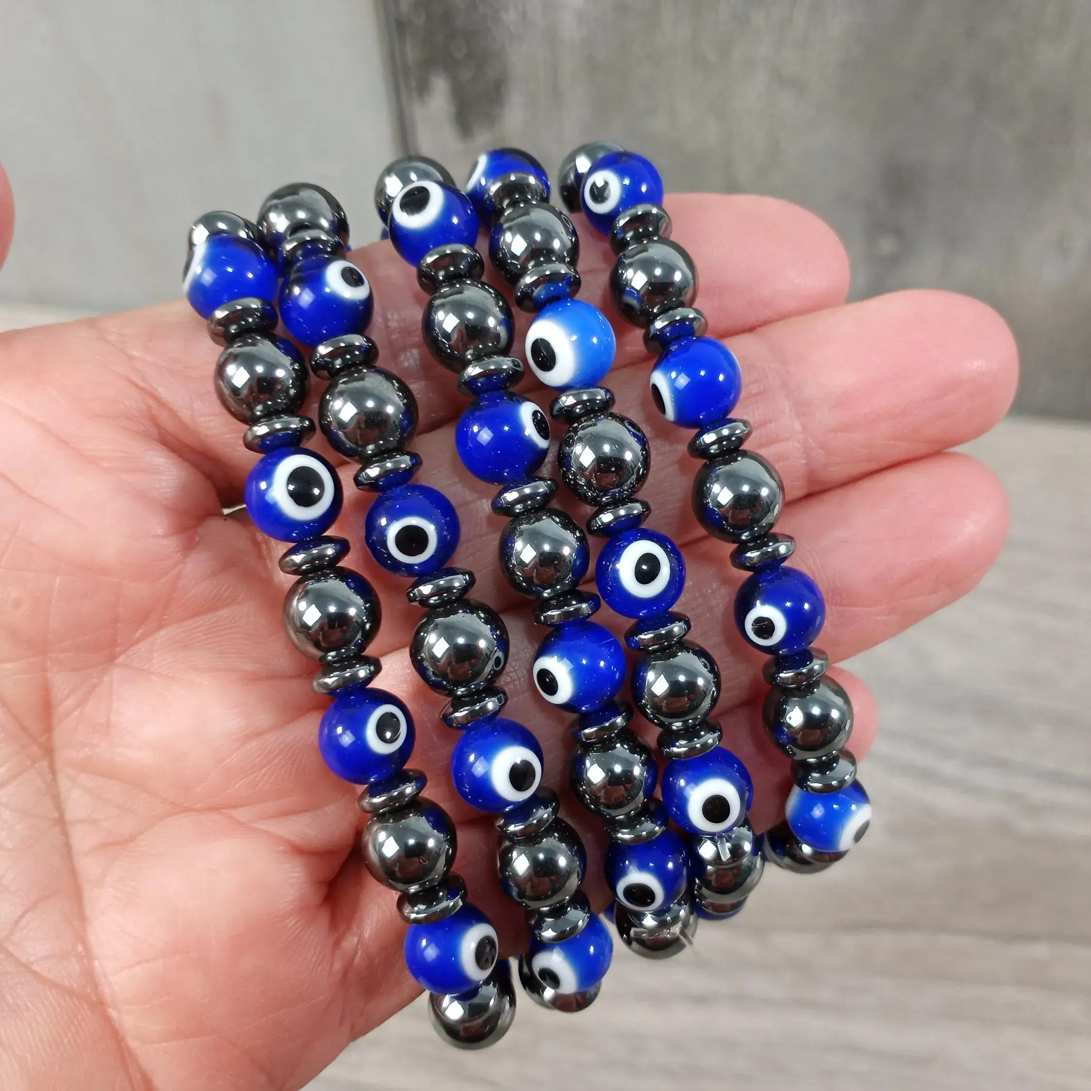 Keystone Crystals - Wholesale Beaded Bracelet - Evil Eye Protection Bracelet 8mm – Wholesale Beaded Jewelry3