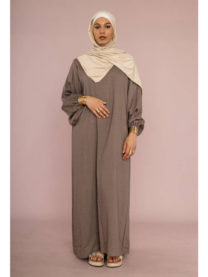 IDEAL OUTFIT - Wholesale Kaftan - Women's - Medina silk abaya dress 2370vs