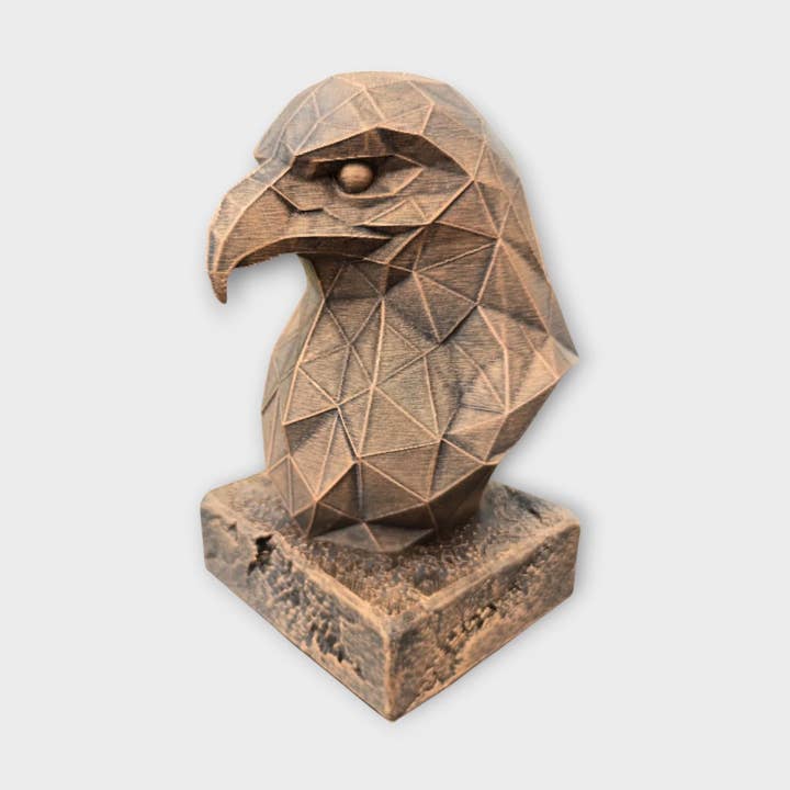 Busto di un'aquila Low Poly - statua, decorazione per la casa, regalo per amanti degli animali, per lui e per lei, ornamento dipinto a mano per la vendita all'ingrosso da parte di 3DijkstraFinds