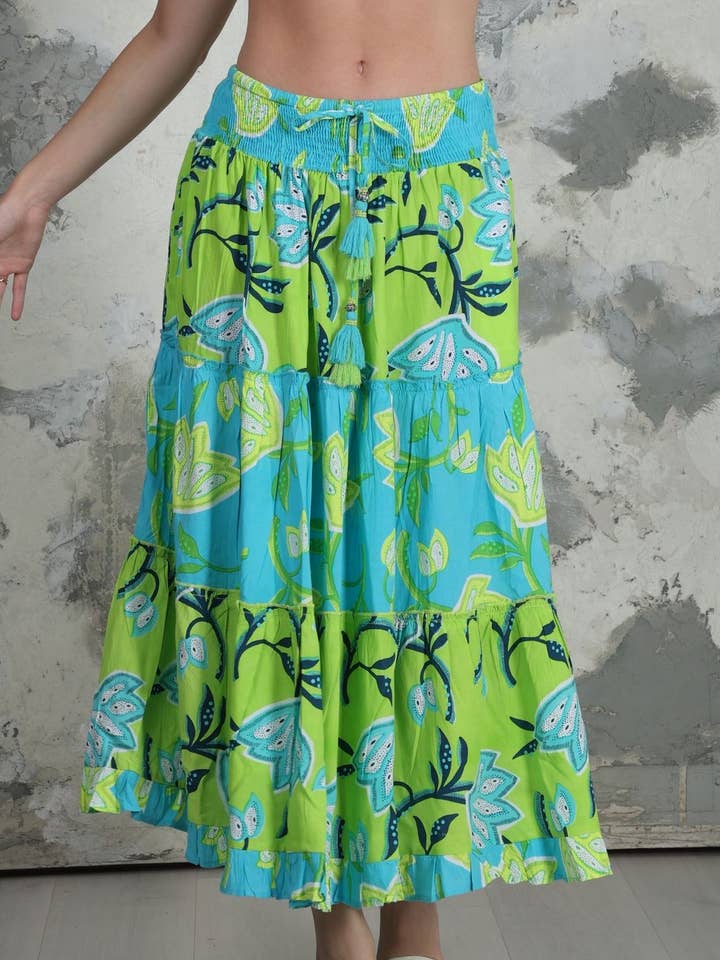 4057 Dancing Flower Tiered Skirt for wholesale by Avani Del Amour