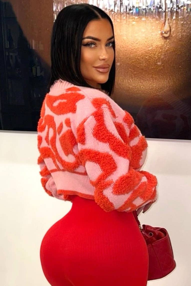 5besties inc – wholesale Kofta - Dam – Kort färgblockströja med kofta18