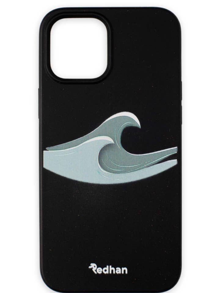 Biologisch abbaubare und umweltfreundliche Handyhülle in Schwarz - Wave für den Großhandel von Redhan