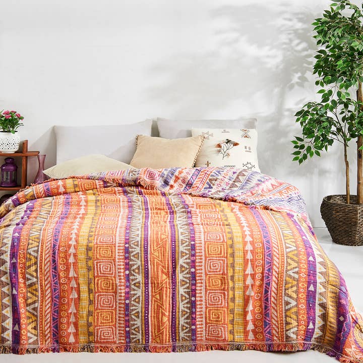 Kikoya - Wholesale Bedding Blanket - Boho Bedspread Turkish Cotton Summer Blankets Throw Bohemian2