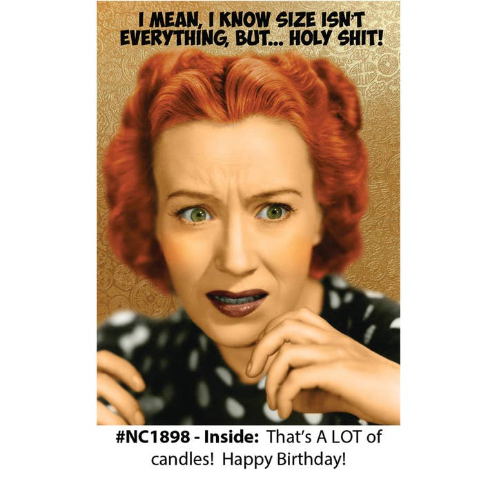 "Size Isn't Everything" - Birthday Card for wholesale by Magik Missile