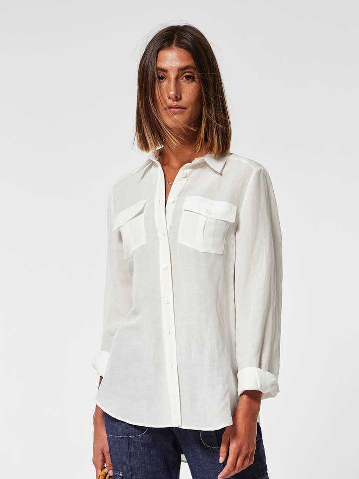 Sellerie-Leinenhemd mit Relief für den Großhandel von OKY