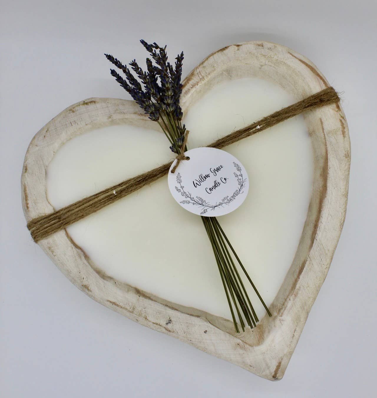 Willow Grace Candle Co - Wholesale Jar/Filled Candle - Large Heart Dough Candle3