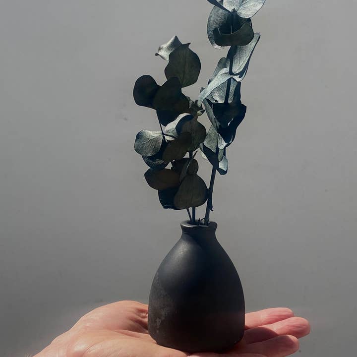 Small Matte Black Vase for wholesale by Paper + Cloud