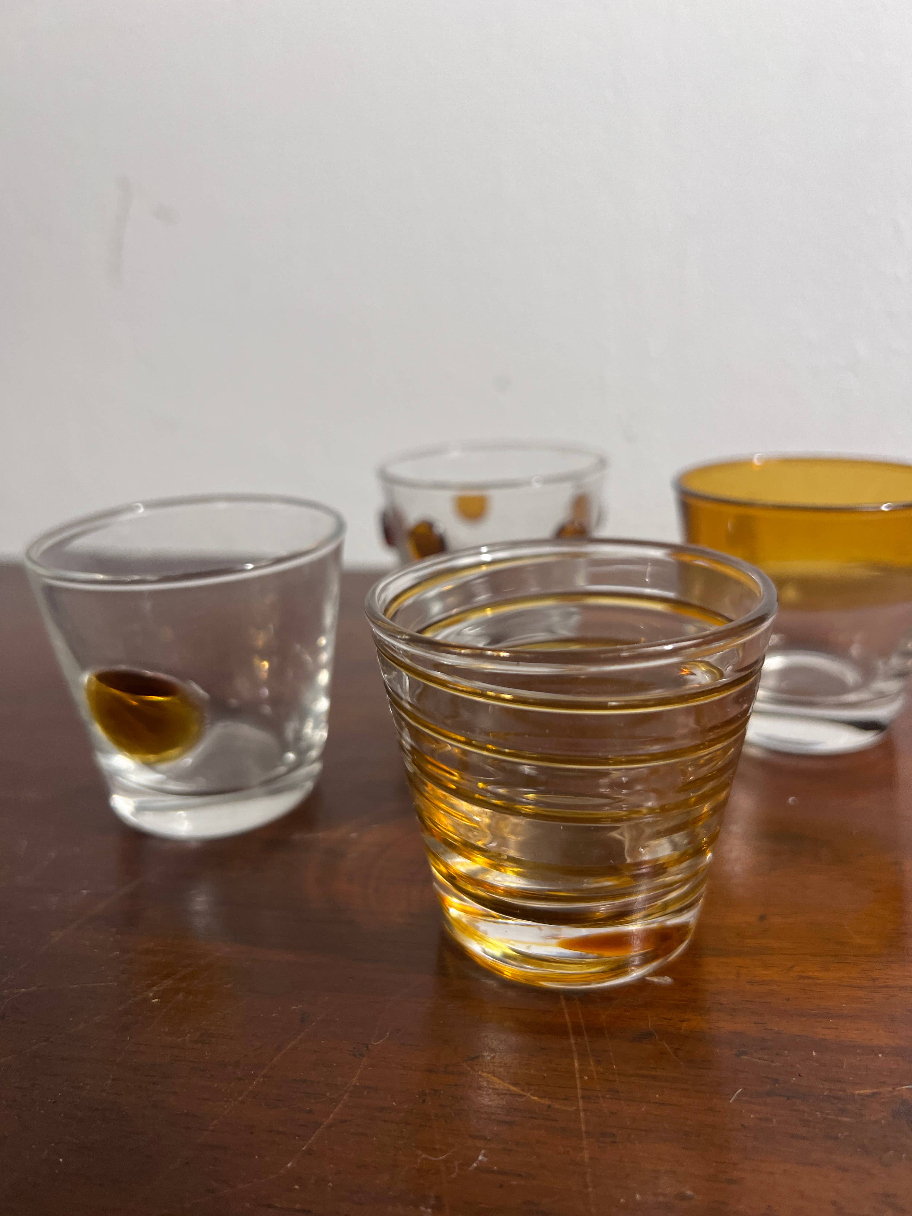 DADA Novecento - Wholesale Cocktail/Liquor Glass - Set of 4 Digestif Glasses with Decorations6