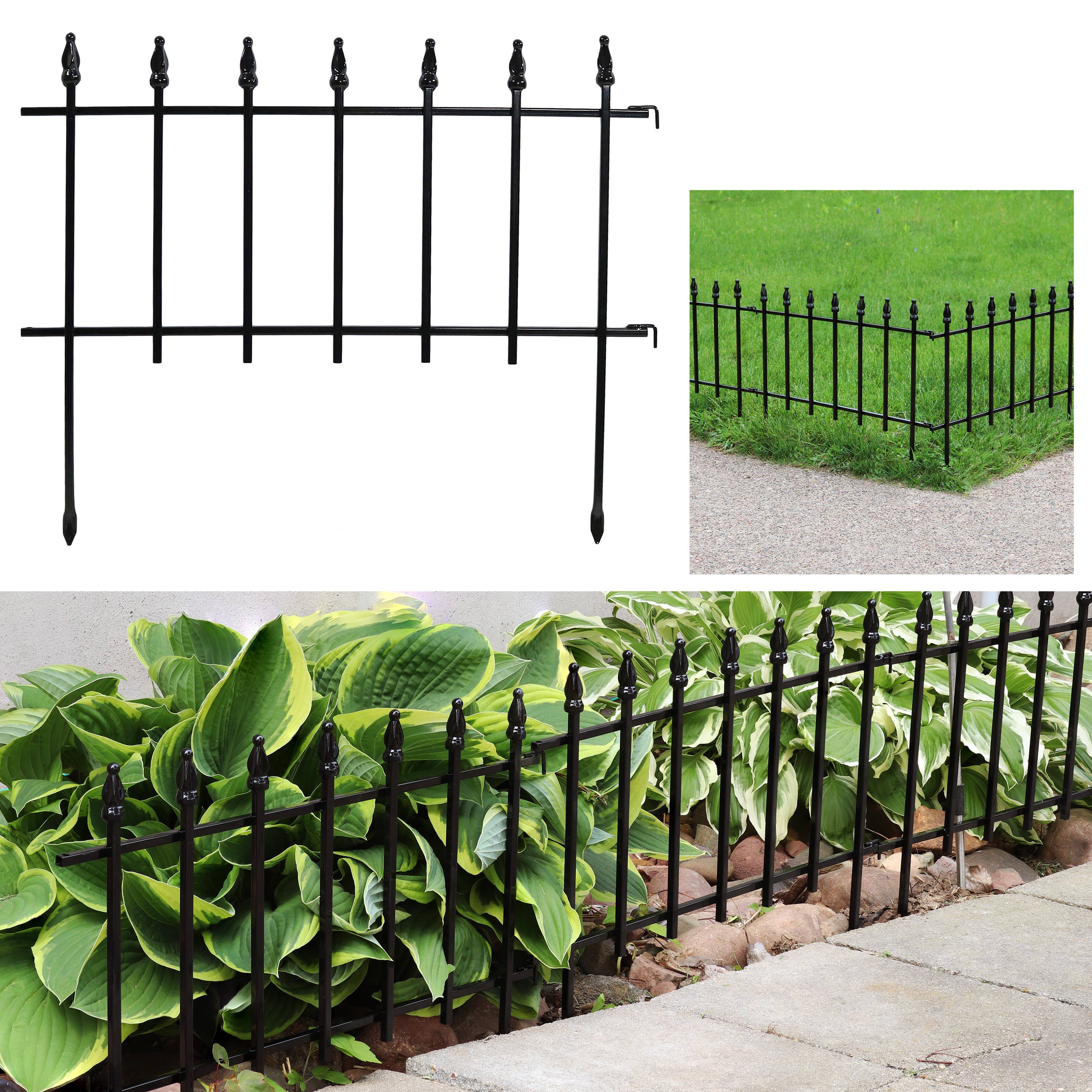 Sunnydaze Decor - Wholesale Outdoor Ornament/Decor - 5-Piece Roman Walkway Panels Border Fencing - 9 ft - Black1
