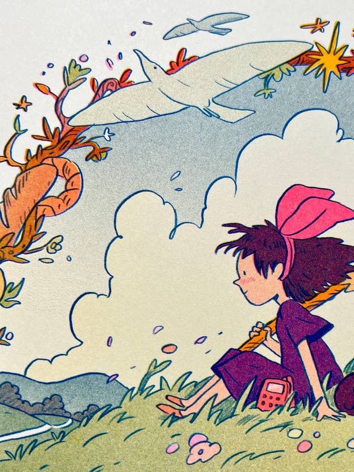 Kiki's Delivery Service Large Riso Print for wholesale by Natalie Andrewson