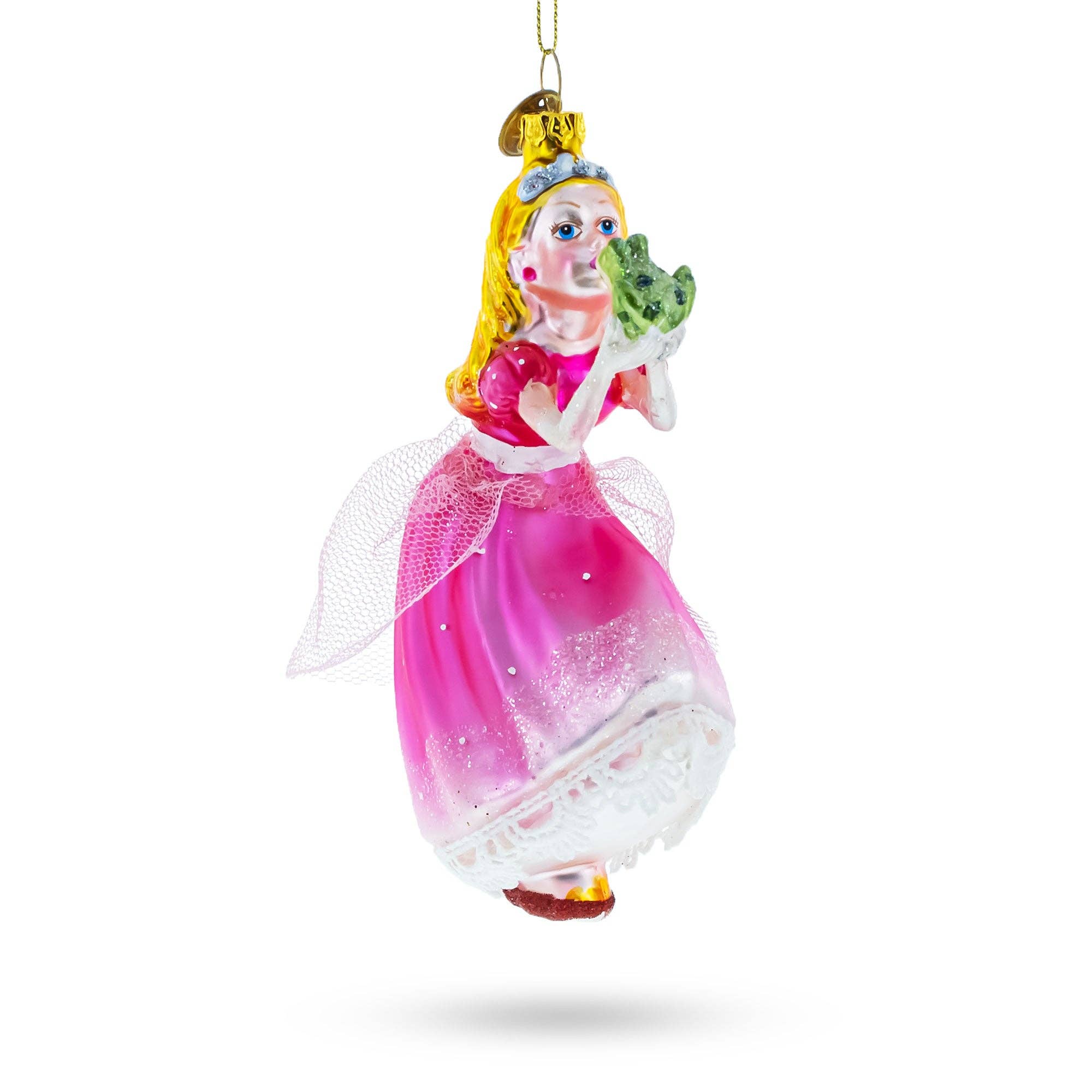 BestPysanky - Wholesale Ornament - Princess Kissing Frog Prince Glass Ornament2