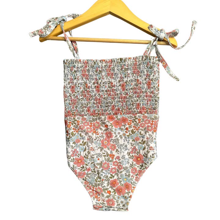 GIRLS ONE PIECE FLORAL SWIM for wholesale by Beck & Gray