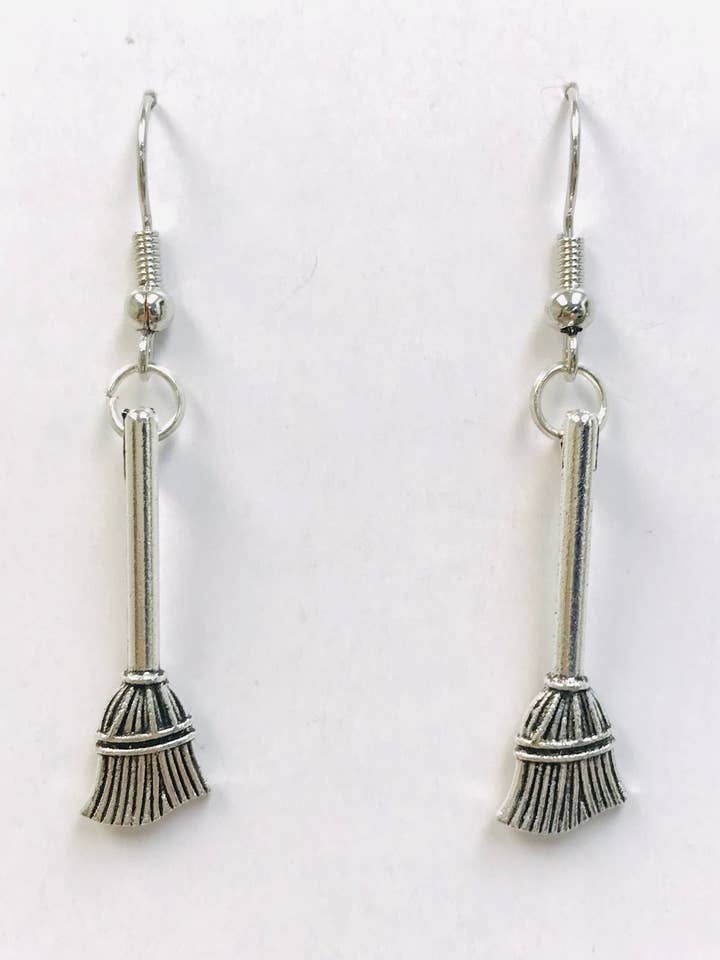 Witch Broom Stick Earrings for wholesale by SimpleNGreat