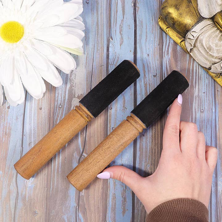 Natures Artifacts Inc - Wholesale Meditation Supplies - Large Baton Leather Wrapped | Baton Leather Wrapped2