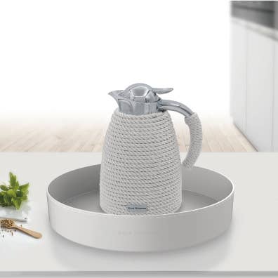 1L insulated pitcher + matching faux leather tray for wholesale by MT TRADE