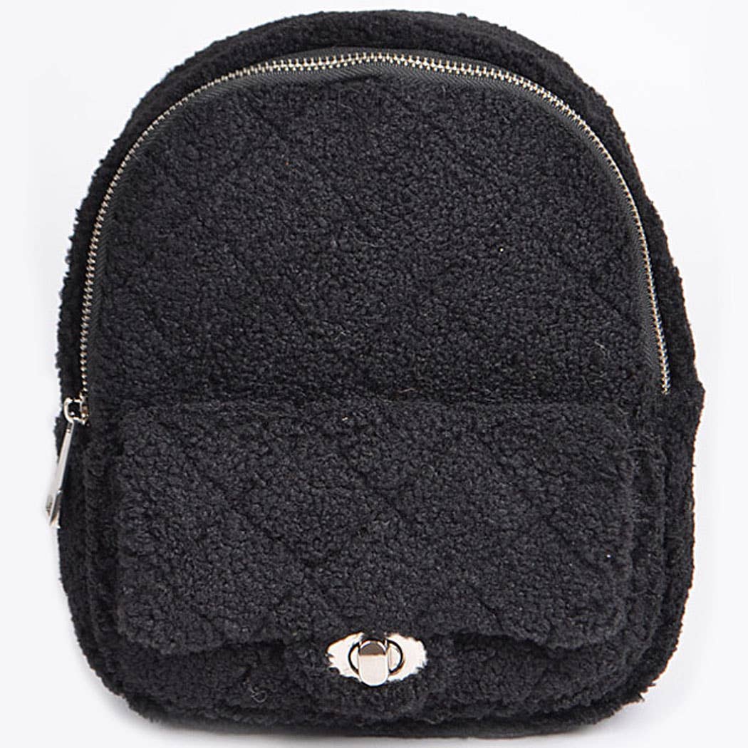 3AM BY H&D ACCESSORIES - Wholesale Backpack - Women's - Fluffy Flap Zipper Backpack1
