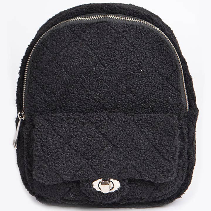 3AM BY H&D ACCESSORIES - Wholesale Backpack - Women's - Fluffy Flap Zipper Backpack1