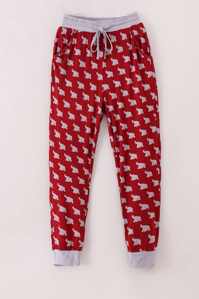 Aspen Rain Boutique - Wholesale Sleepwear Bottom - Women's - Alabama roll tide elephant print bamboo pajamas pants0