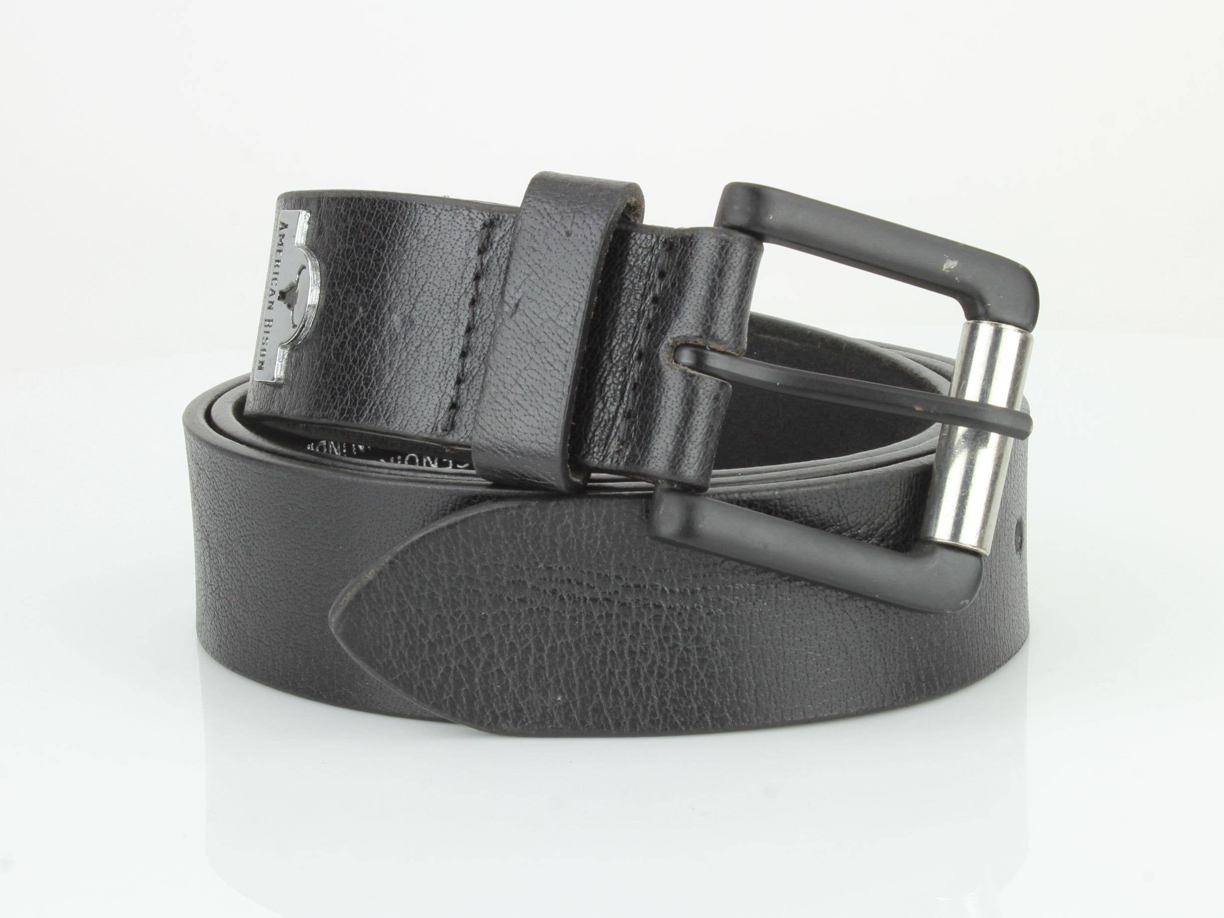 Leather Impressions Inc - Wholesale Belt - Unisex - Full Grain Leather Belt with Bison Medallion ABB 0076
