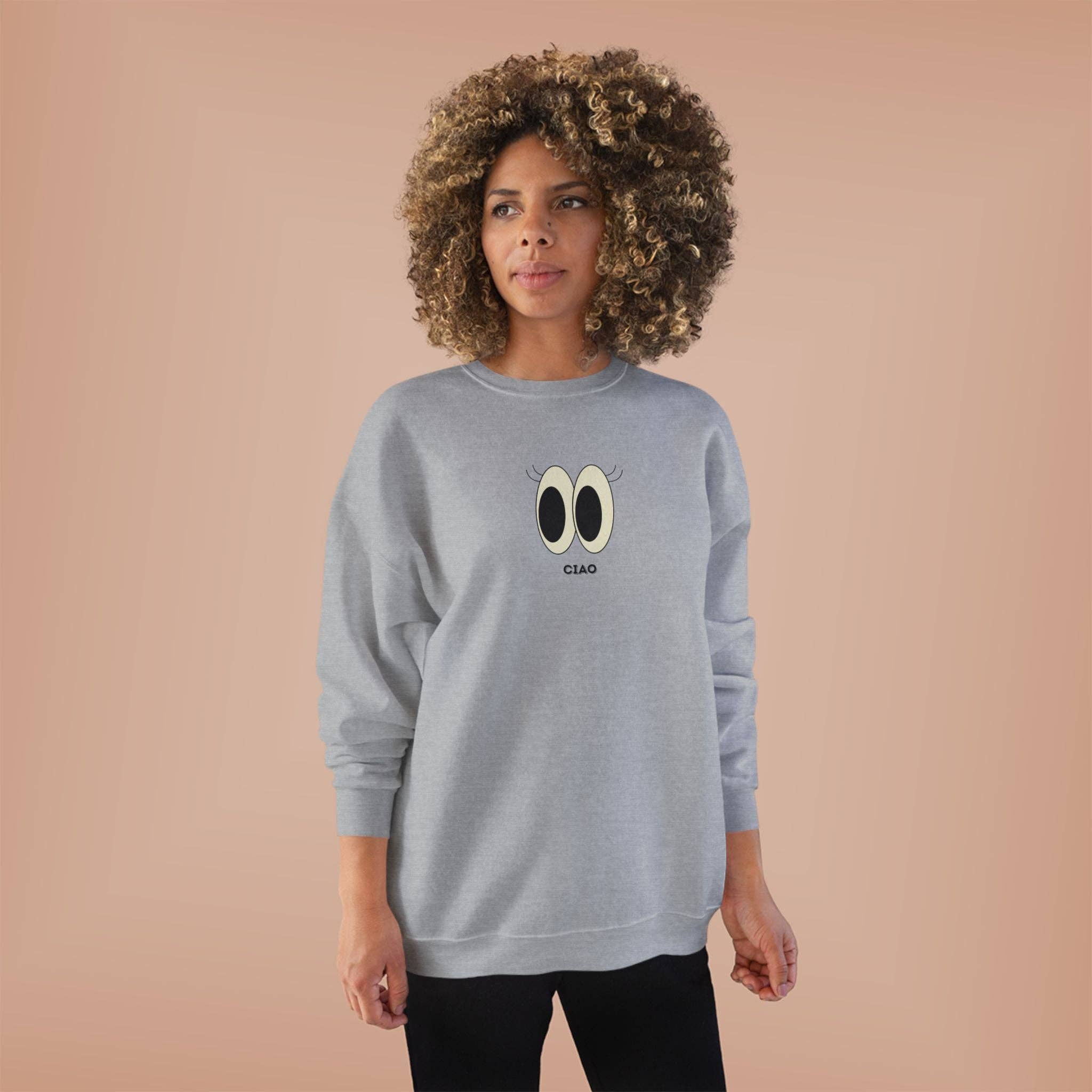 MARA Style - Wholesale Graphic Sweatshirt - Women's - Flirty Eyes CIAO Sweatshirt3
