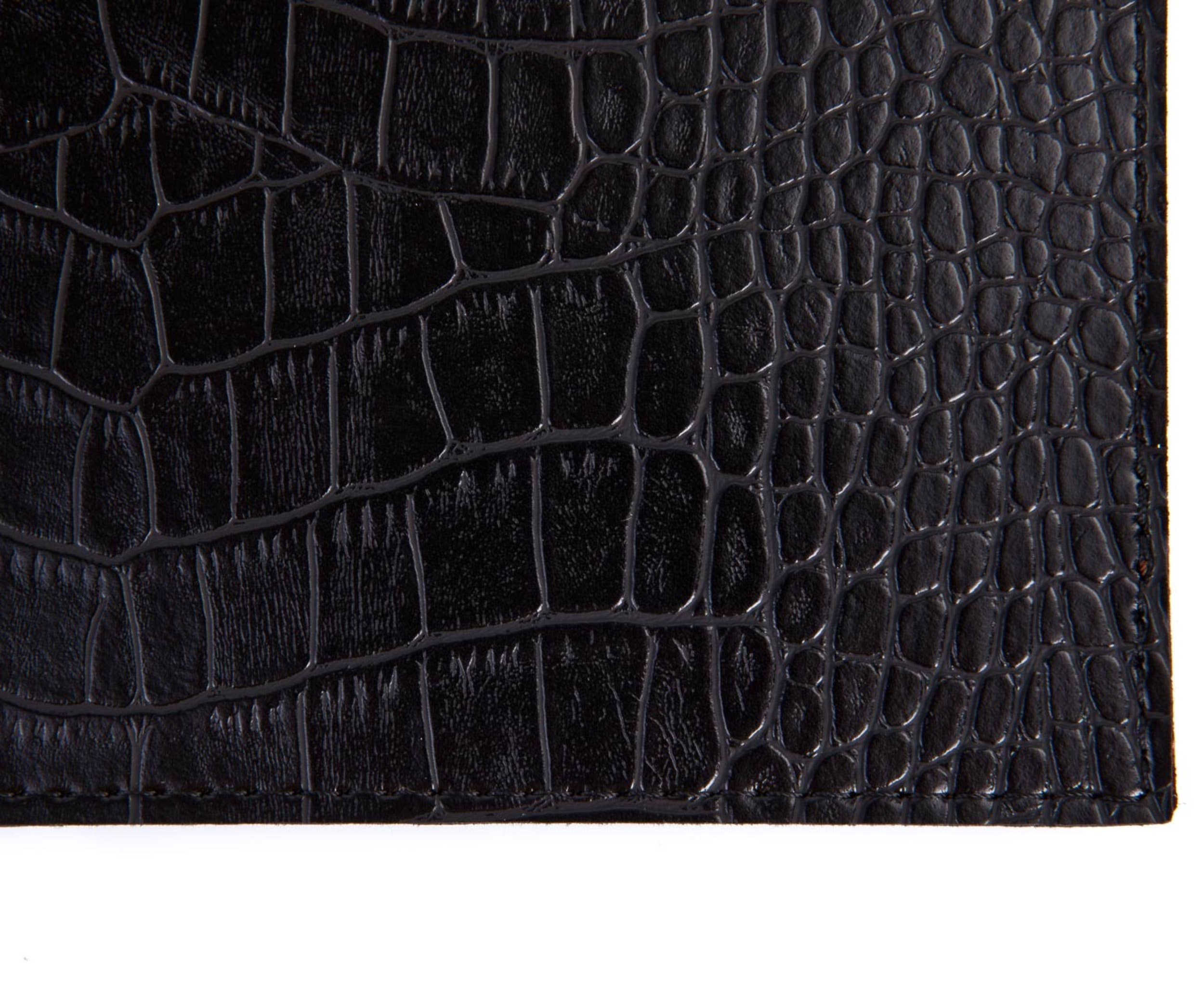 Signature Home Collection GmbH - Wholesale Placemat - Set van 6 rechthoekige placemats met krokodillenprint in donkerbruin en zwart9