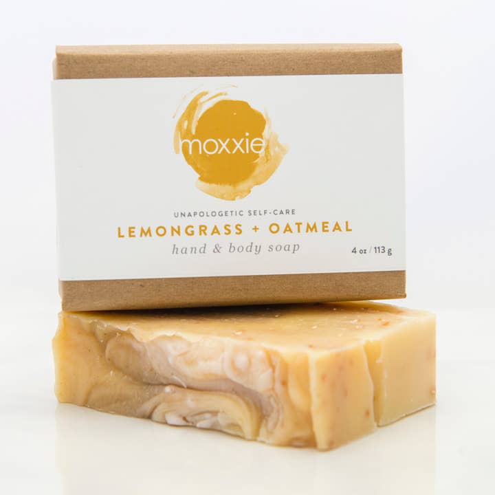 LEMONGRASS + OATMEAL BAR SOAP for wholesale by Moxxie Essential Care