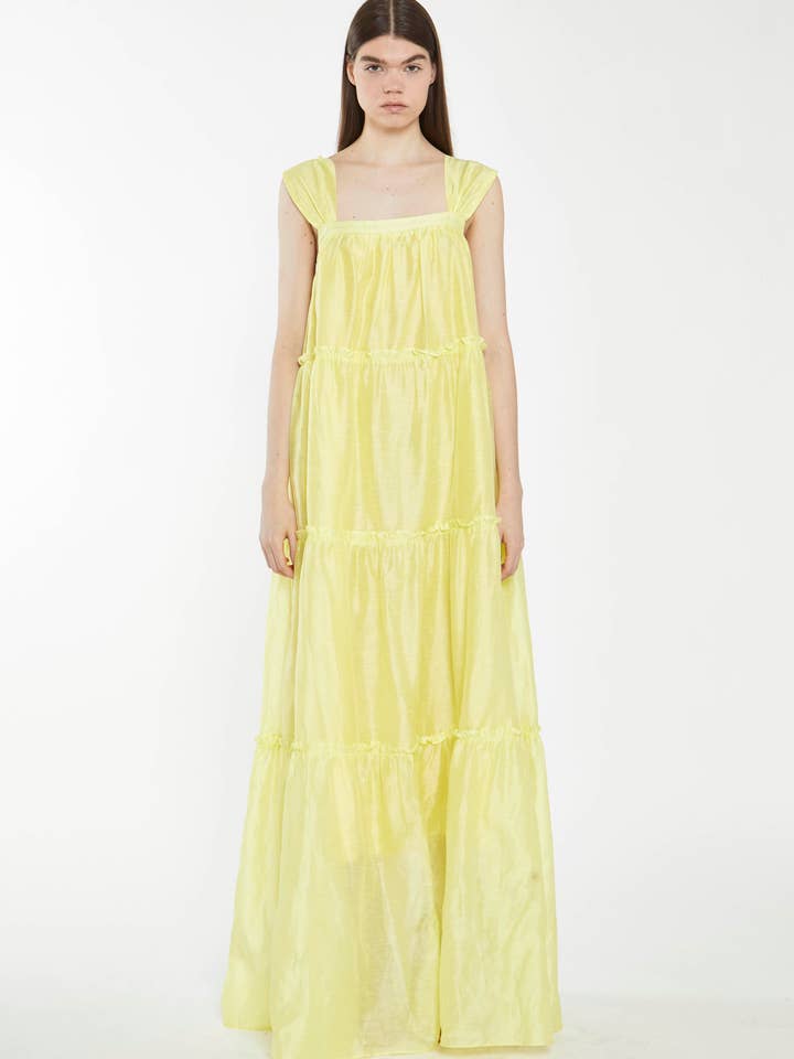 Tiered Maxi klänning med Tie-back för wholesale av Glamorous (EU)