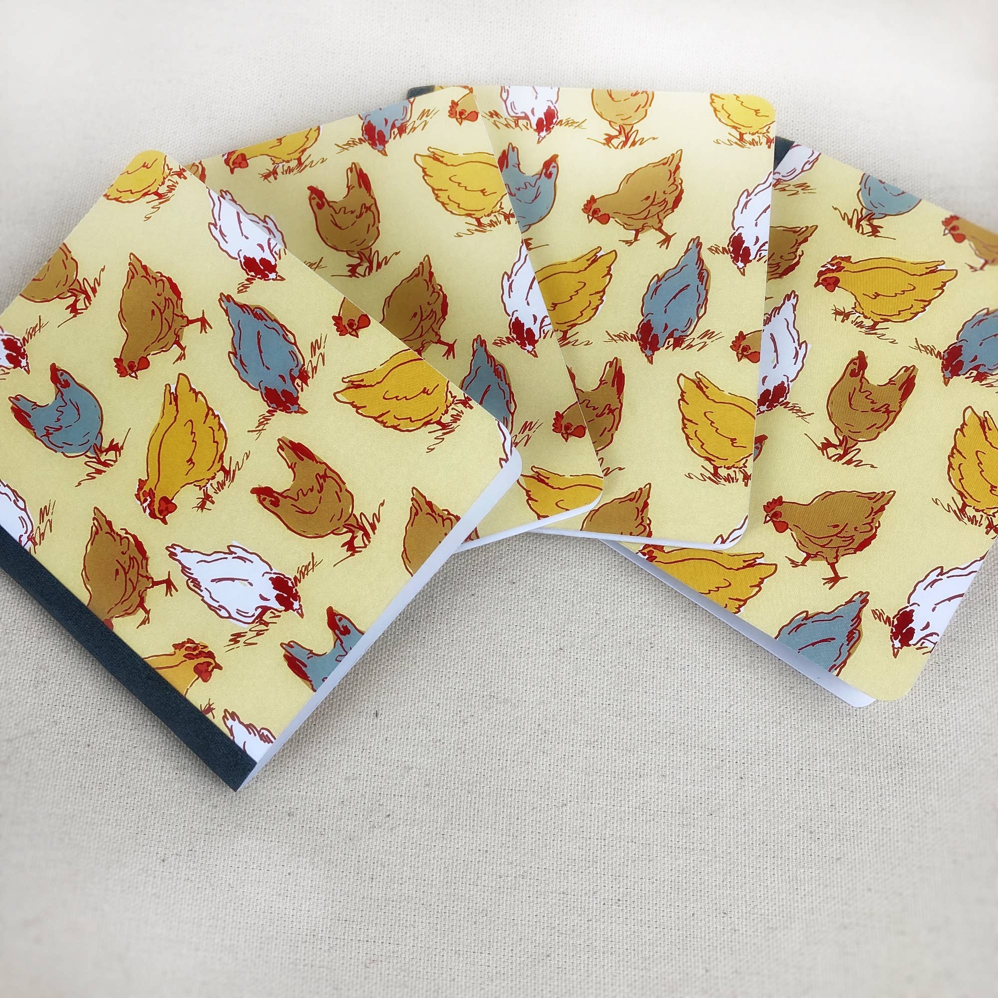 Esther Sketch - Wholesale Notebook - Chickens Notebook with Lined Paper 5"x4.5"1