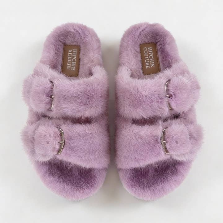 Mink Slide Sandals Skor - Lila för wholesale av Hipchik