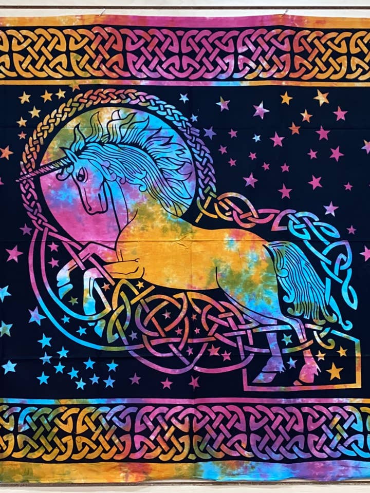 Tapiz de unicornio celta para venta al por mayor de Katmandu Trading Co.
