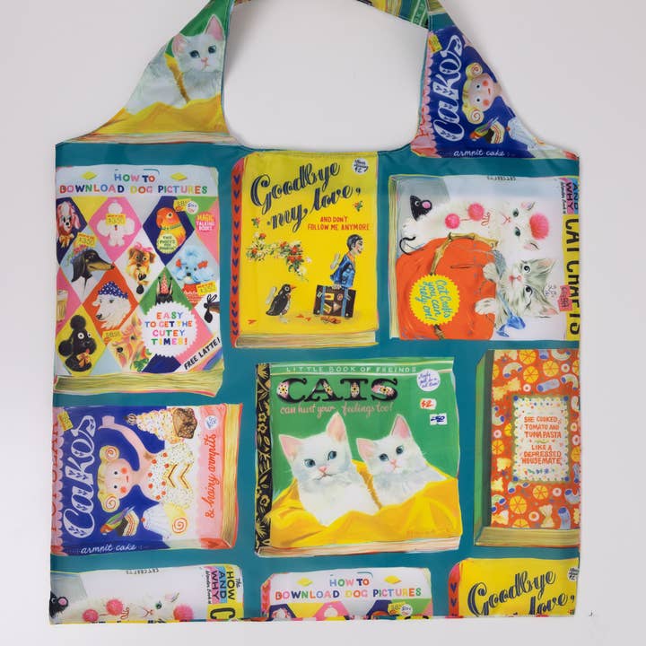 Yellow Owl Workshop - Wholesale Grocery/Shopping Bag - Useless Books Art Sack® by Anna Hoyle - Reusable Tote