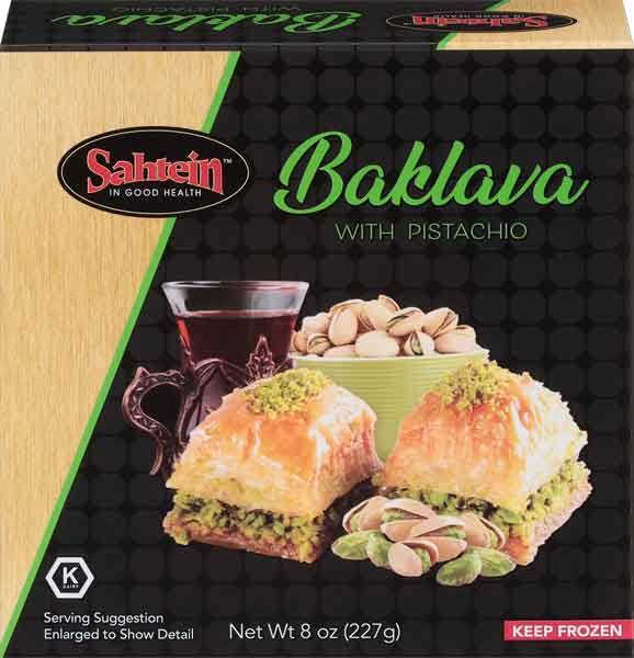 Hudson Meat Company - Wholesale Shelf Stable Prepared Meal - BAKLAVA WITH PISTACHIOS 6PC     -     SAHTEIN0