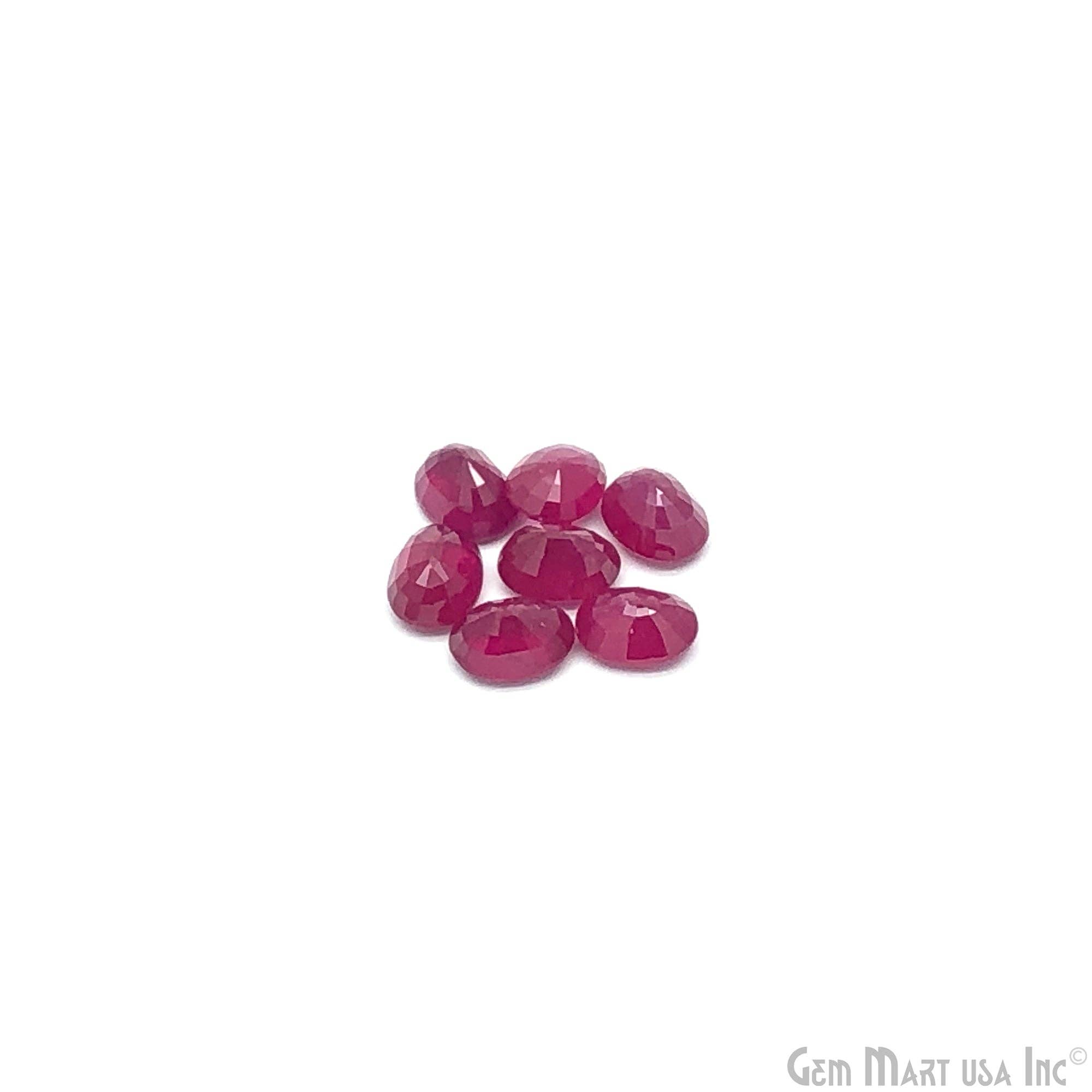 GemMartUSA - Wholesale Spiritual Stone/Crystal - Natural Ruby Oval Faceted Loose Gemstone, 4-8mm, 5 Carats3