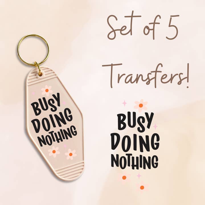 Anthroverse - Wholesale Sublimatie-transfer - Druk bezig met niets UV DTF (MOTEL SLEUTELHANGER) Dubbelzijdig