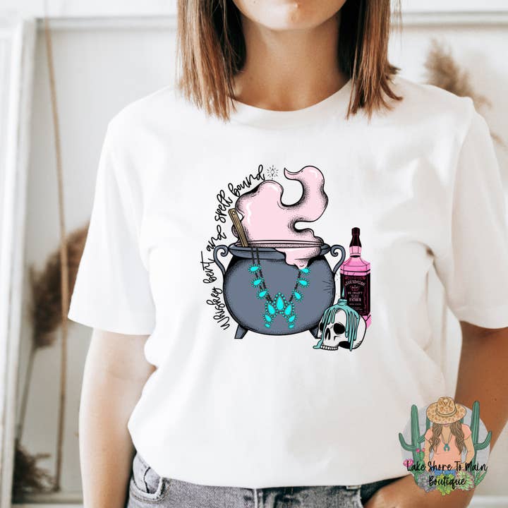 Camisa Spooky western - Whisky dobrado e feitiço por atacado de Lake Shore To Main